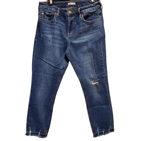 DEAR JOHN Blaire Ankle Jeans Hi Rise Straight Washed Blue Denim Women Sz 30 - Picture 6 of 7